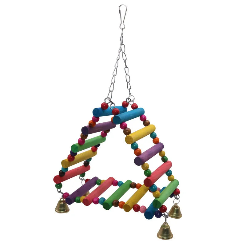 Bird Swing Chewing Toys Hanging Hammock Toys with Ladder Pet Supplies