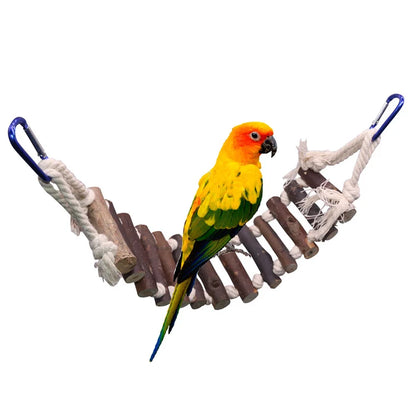 Bird Swing Chewing Toys Hanging Hammock Toys with Ladder Pet Supplies