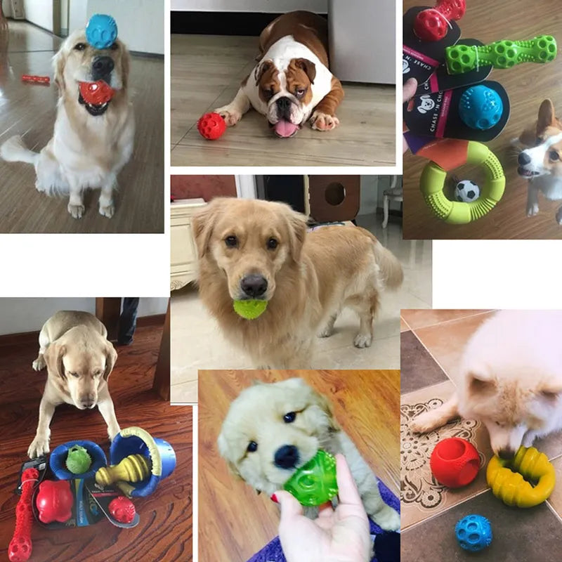 Dog Sqeaky Toys Squeaking Bouncing Ball Durable Pet Toys Squeaky Ball Bite Resistant for Small to Large Dogs