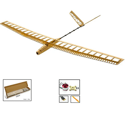 Balsawood RC Airplanes Model Laser Cut Glider Electric Power UZI 1400Mm Wingspan Building Kit Woodiness Model /WOOD PLANE