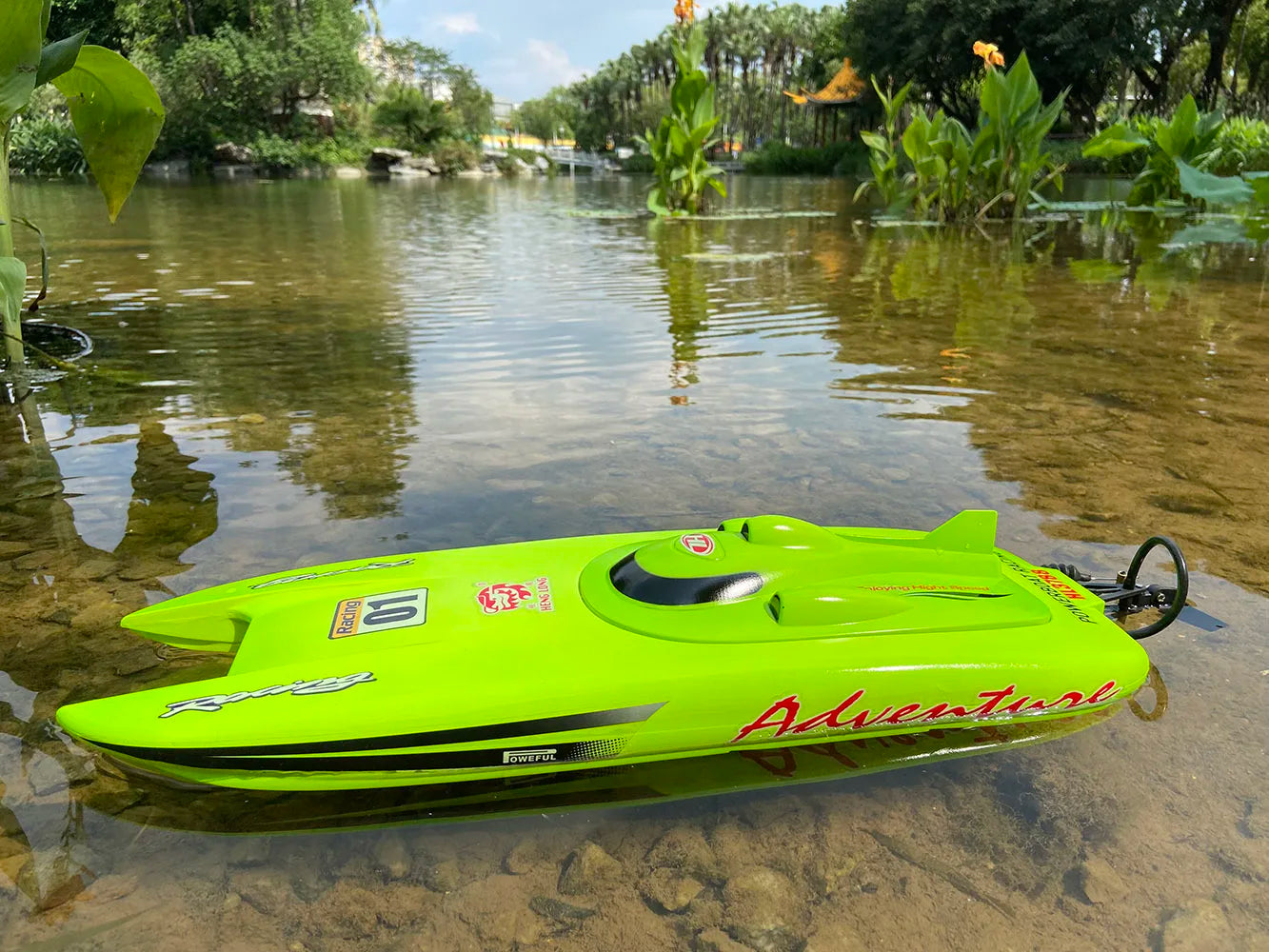 21Inch RTF RTR Large Remote Control Speed Boat 30-35Km/H for Adults RC Brush Submarine Watercraft 30-35Km/H+ on Lake Pool Sea